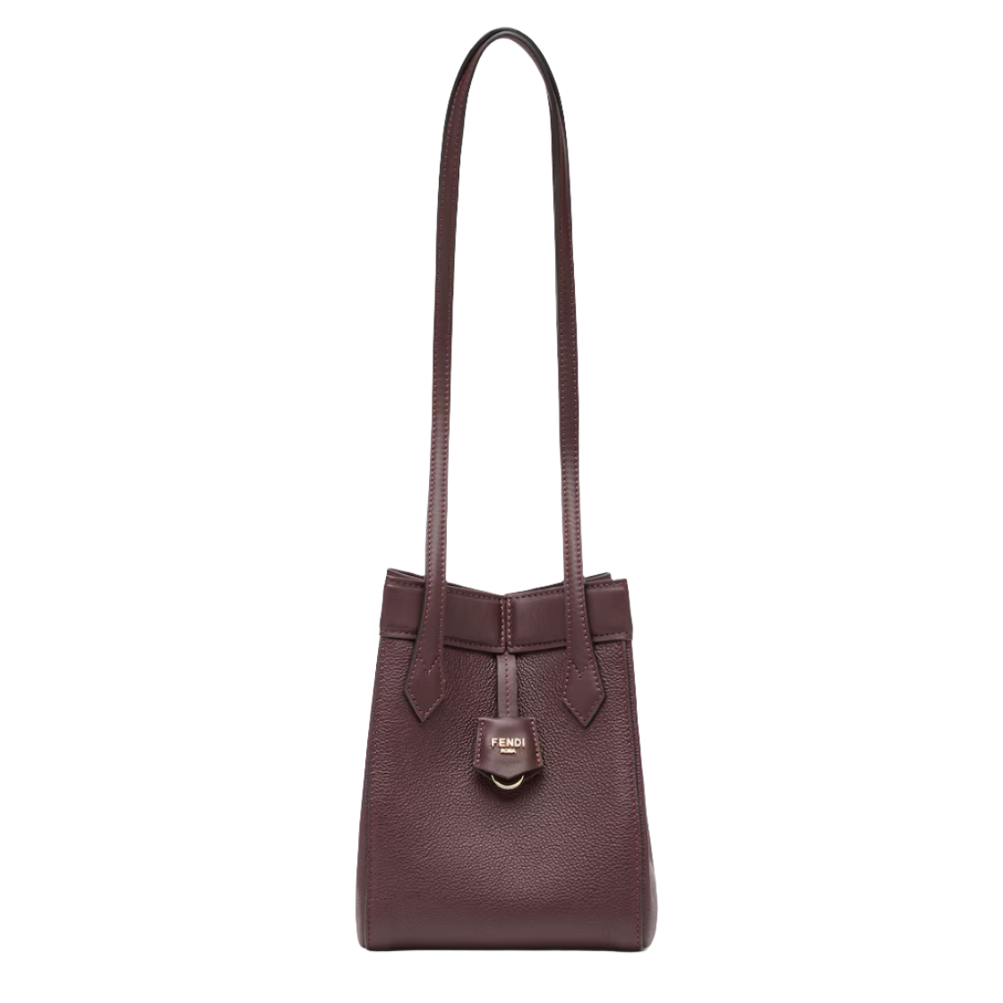 Fendi Origami Mini - Burgundy leather mini bag that can be transformed