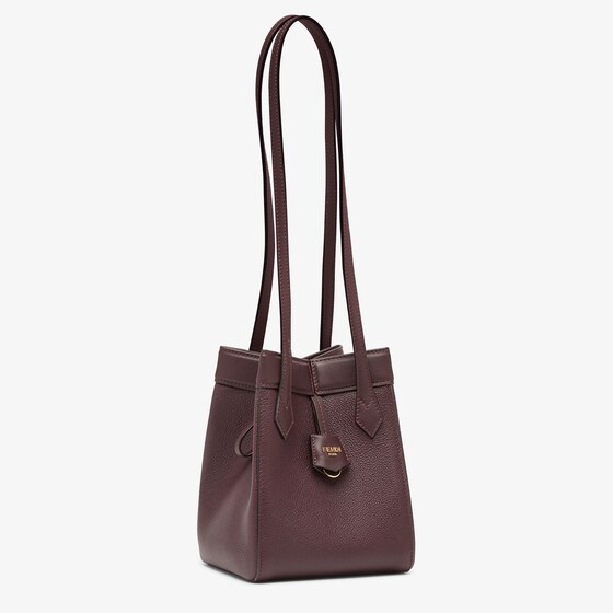 Fendi Origami Mini - Burgundy leather mini bag that can be transformed