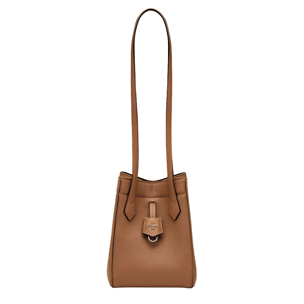 Fendi Origami Mini - Brown leather mini bag that can be transformed