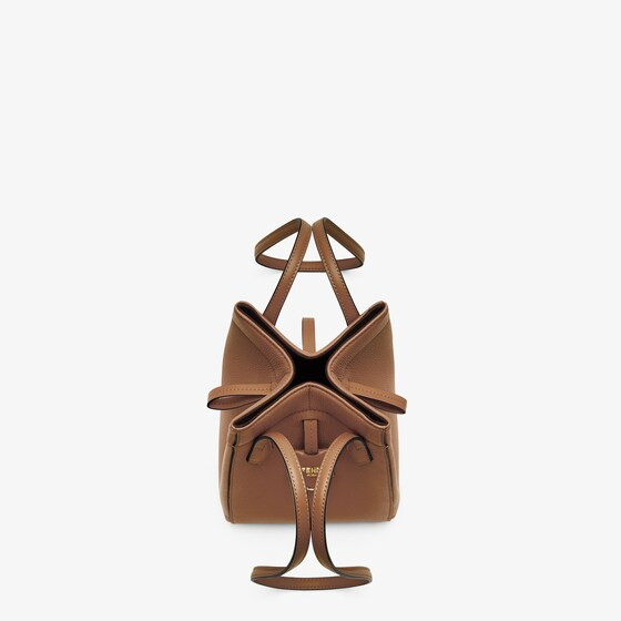 Fendi Origami Mini - Brown leather mini bag that can be transformed
