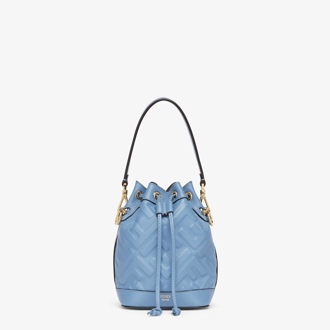 Fendi Mon Tresor - Light blue leather mini-bag with FF motif