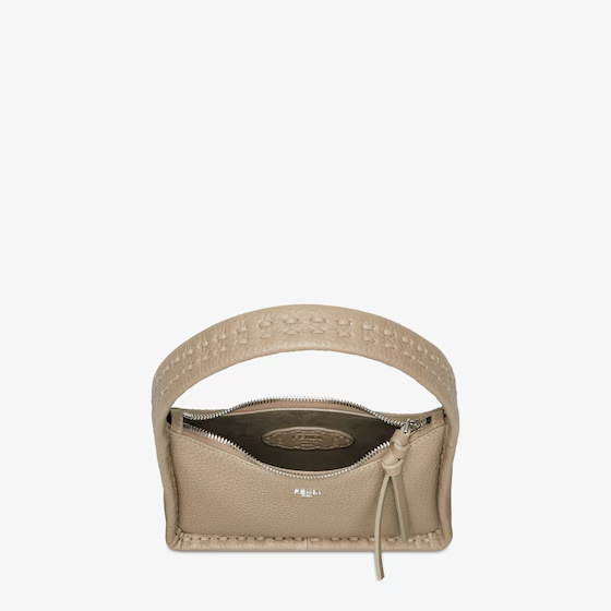Fendi Mini Fendessence - Small dove grey Selleria bag with 264 hand-sewn topstitches