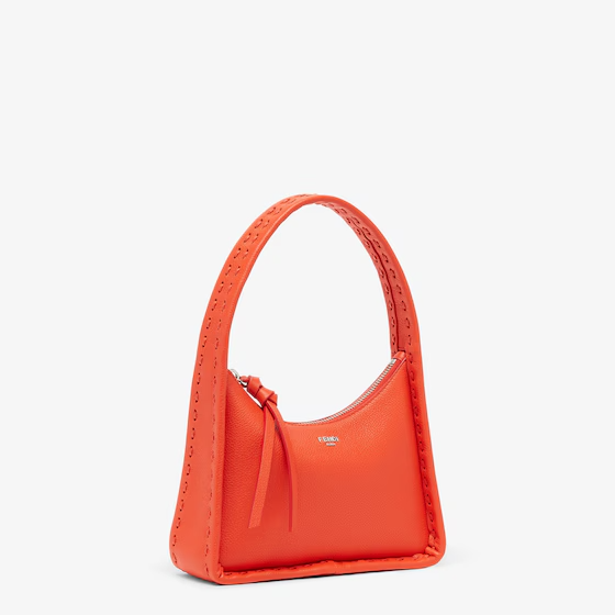 Fendi Mini Fendessence - Small red Selleria bag with 264 hand-sewn topstitches