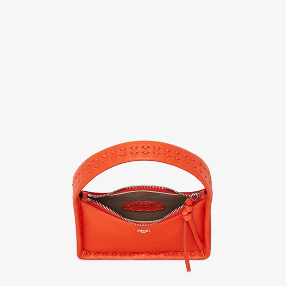 Fendi Mini Fendessence - Small red Selleria bag with 264 hand-sewn topstitches