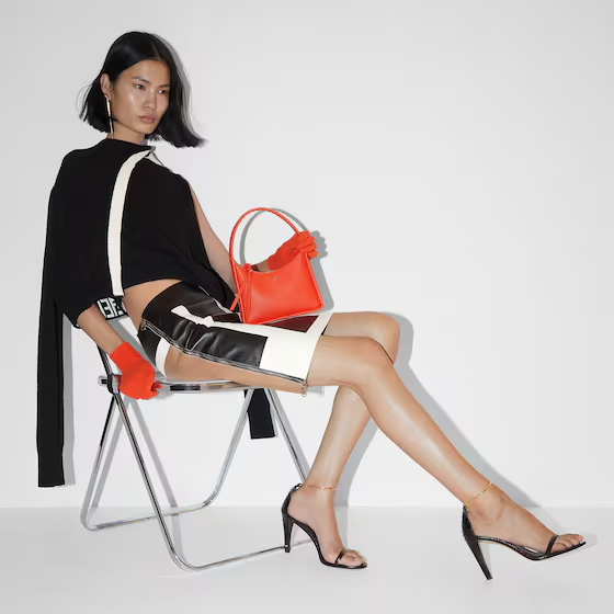 Fendi Mini Fendessence - Small red Selleria bag with 264 hand-sewn topstitches