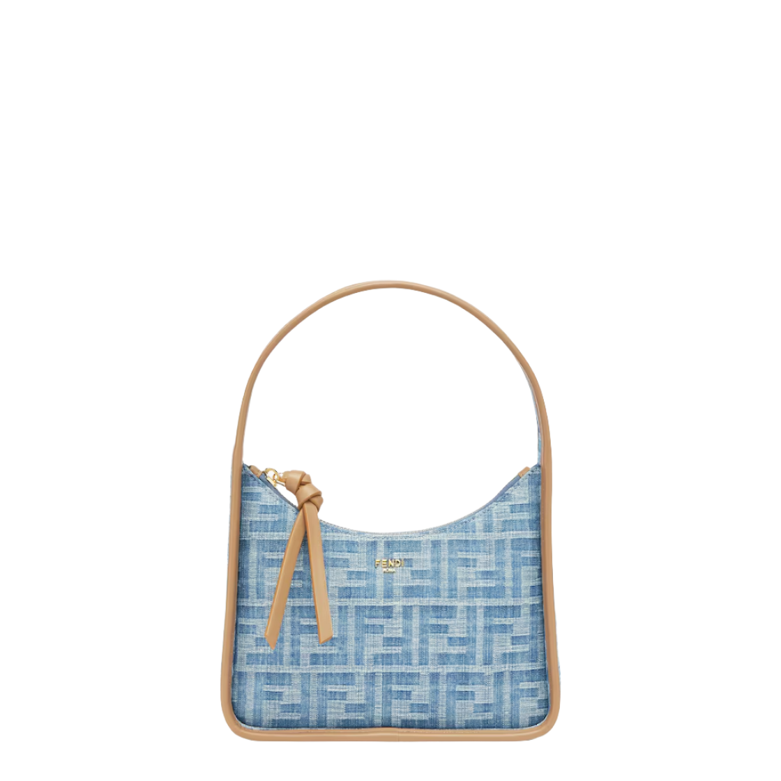 Fendi Mini Fendessence   Light blue FF denim fabric mini bag