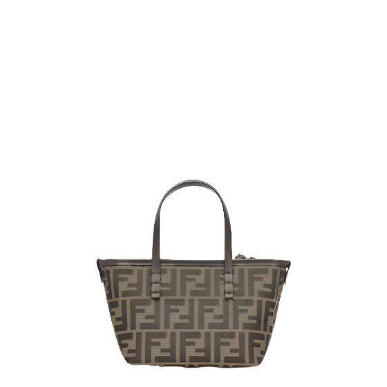 Fendi Roll Mini - Brown FF jacquard mini bag