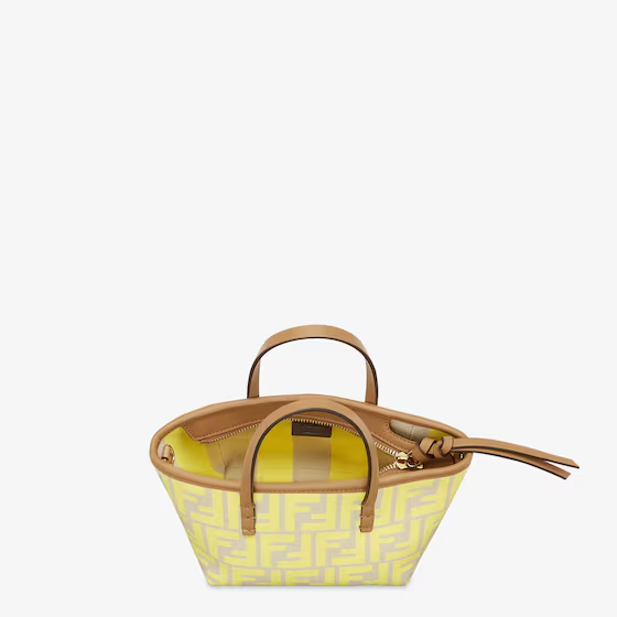 Fendi Roll Mini - Yellow FF jacquard mini bag