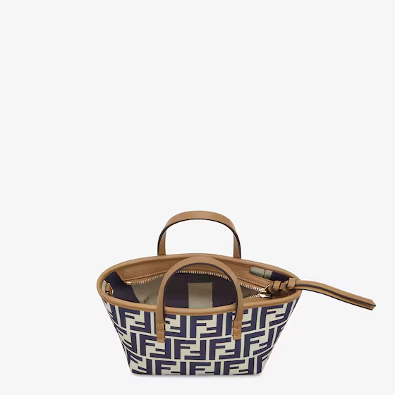 Fendi Roll Mini - Midnight blue FF jacquard mini bag