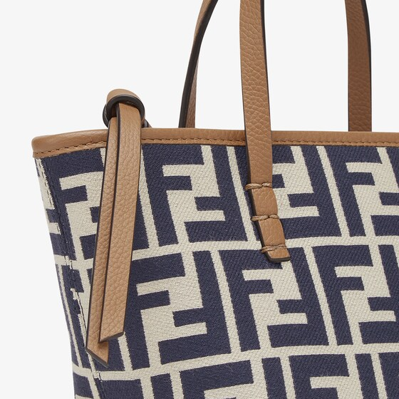 Fendi Roll Mini - Midnight blue FF jacquard mini bag