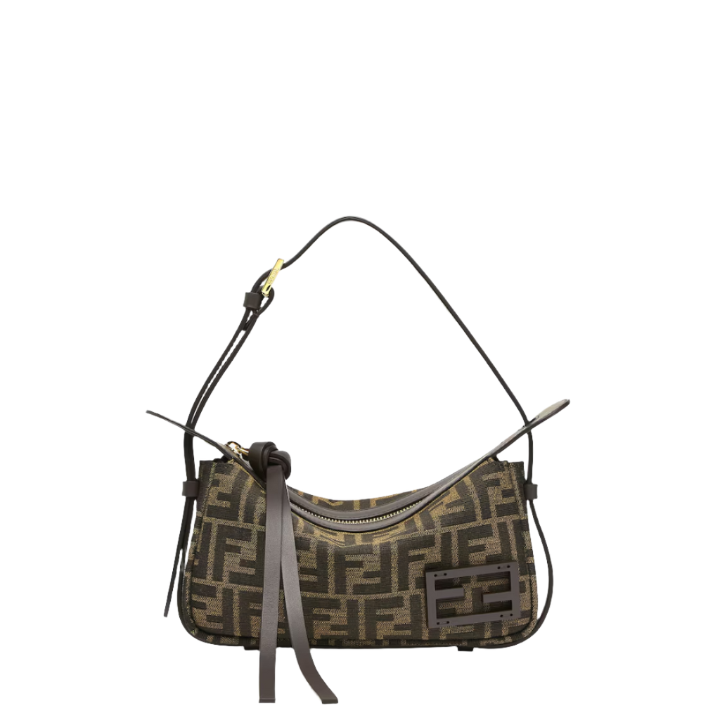 Fendi Simply Fendi Mini - Brown FF jacquard fabric mini bag