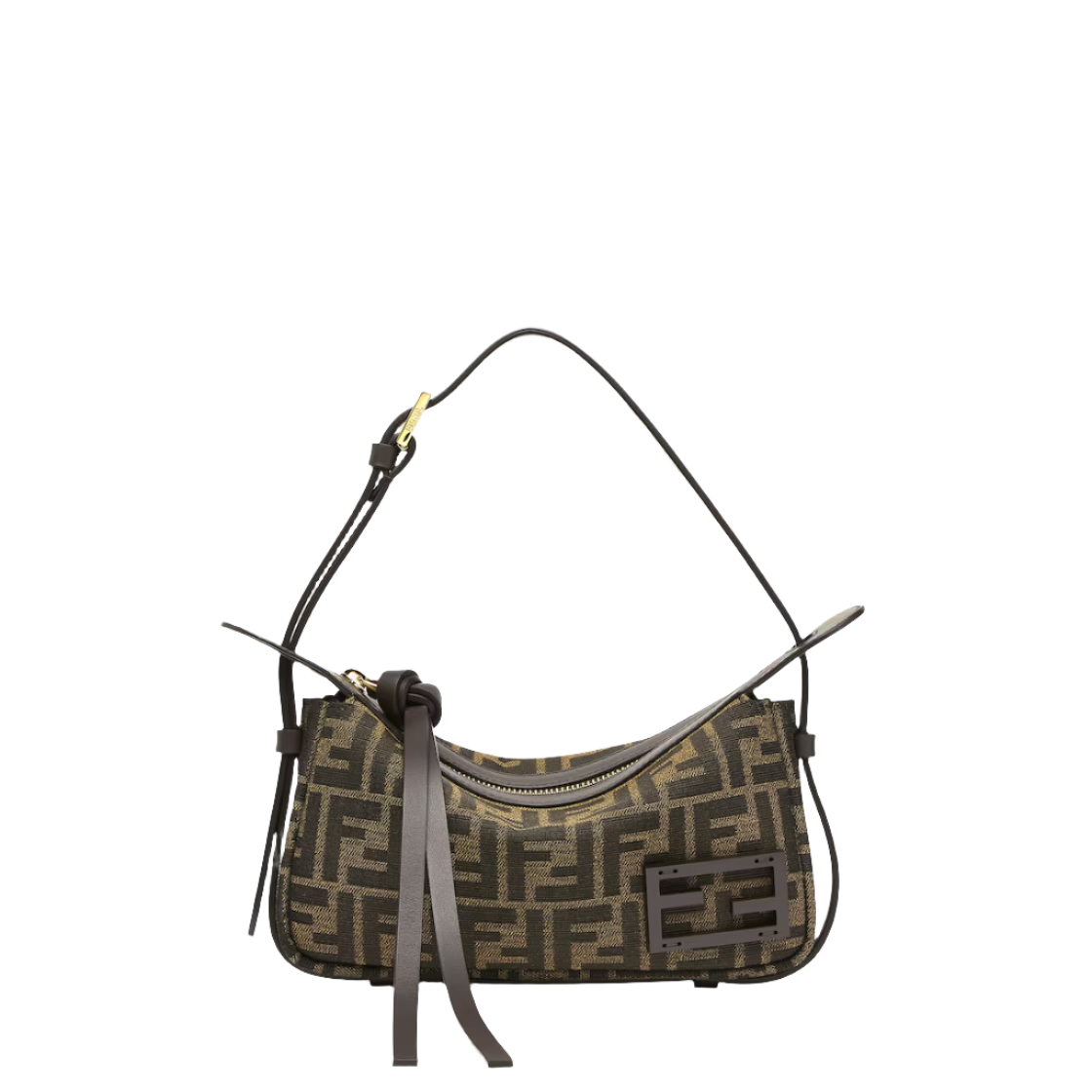 Fendi Simply Fendi Mini - Brown FF jacquard fabric mini bag