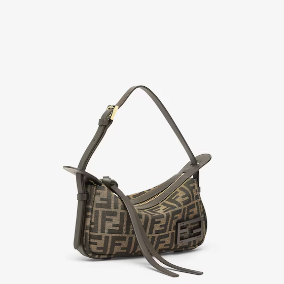 Fendi Simply Fendi Mini - Brown FF jacquard fabric mini bag