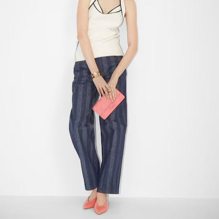 Fendi Wallet On Chain Baguette - Pink nappa leather wallet