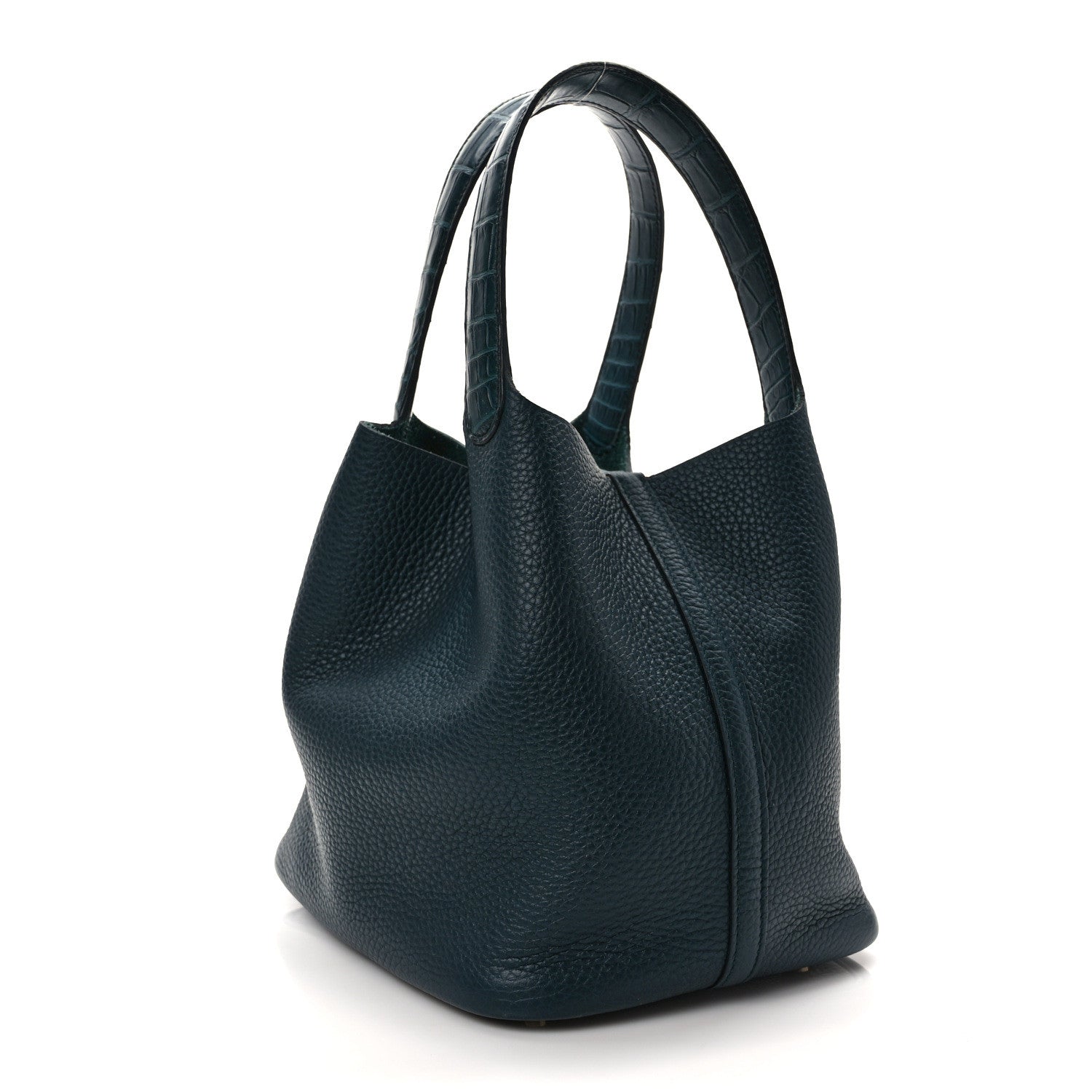 HERMES Taurillon Clemence Matte Alligator Picotin Lock Touch