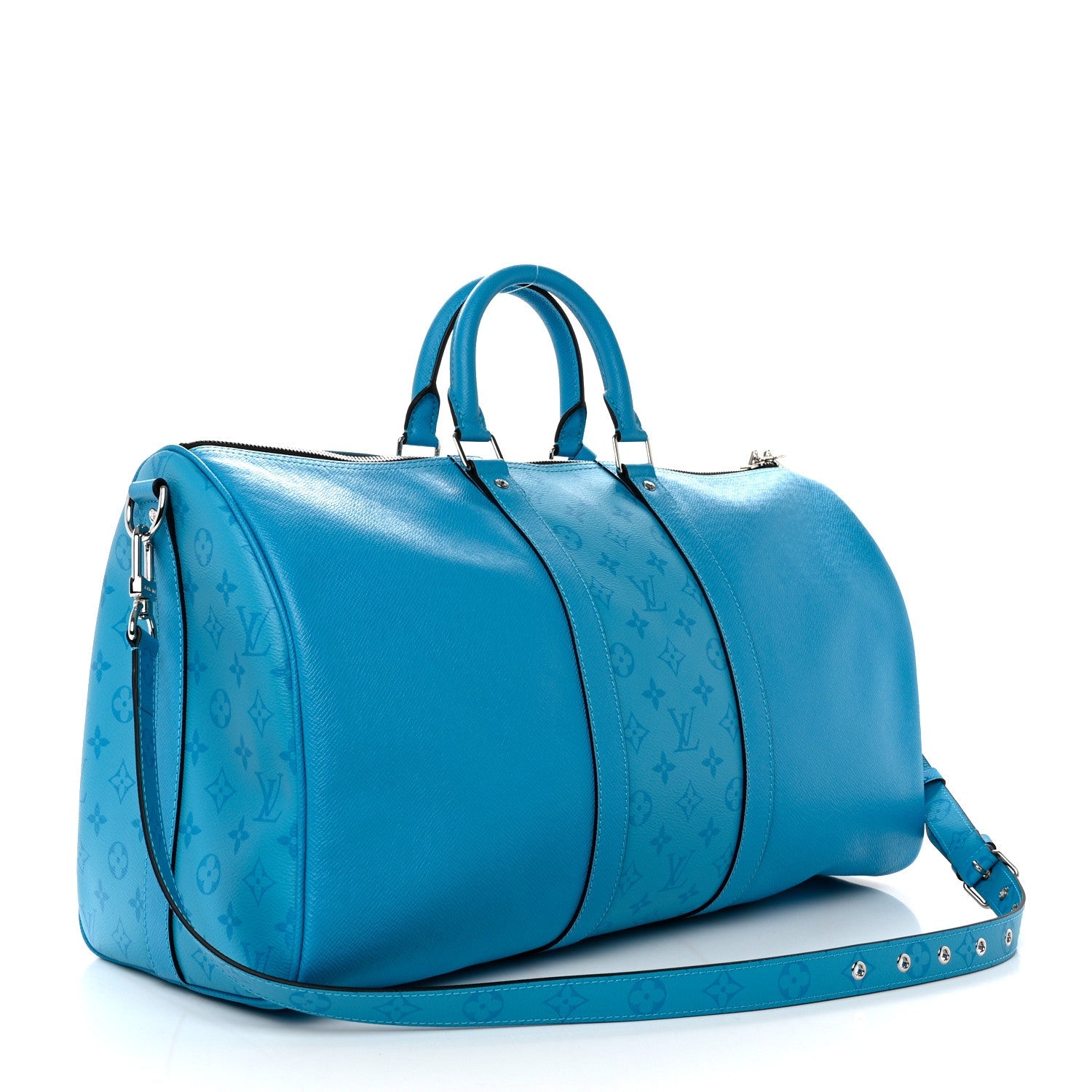 Louis Vuitton Taigarama Keepall Bandouliere 50 Blue Lagoon