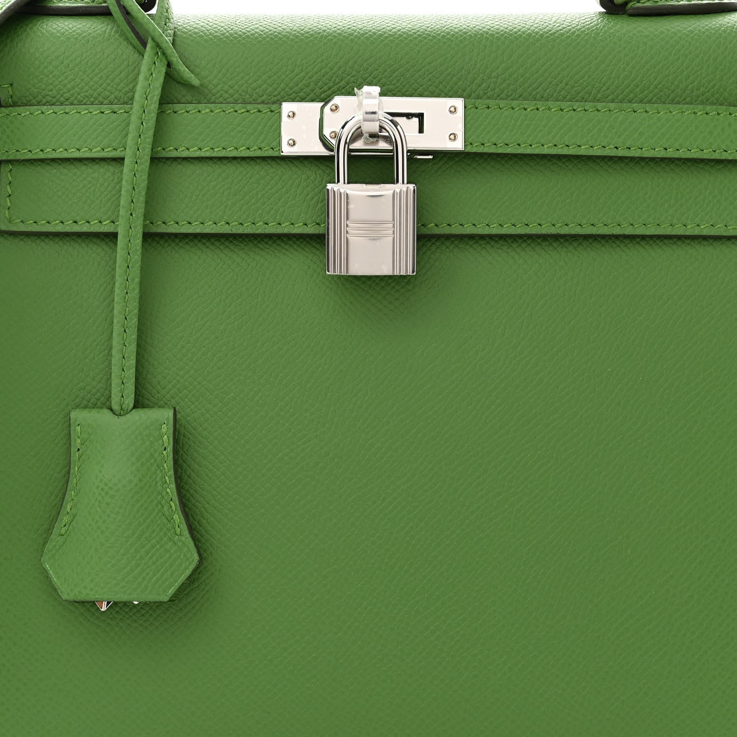 HERMES EPSOM KELLY SELLIER 25 VERT YUCCA