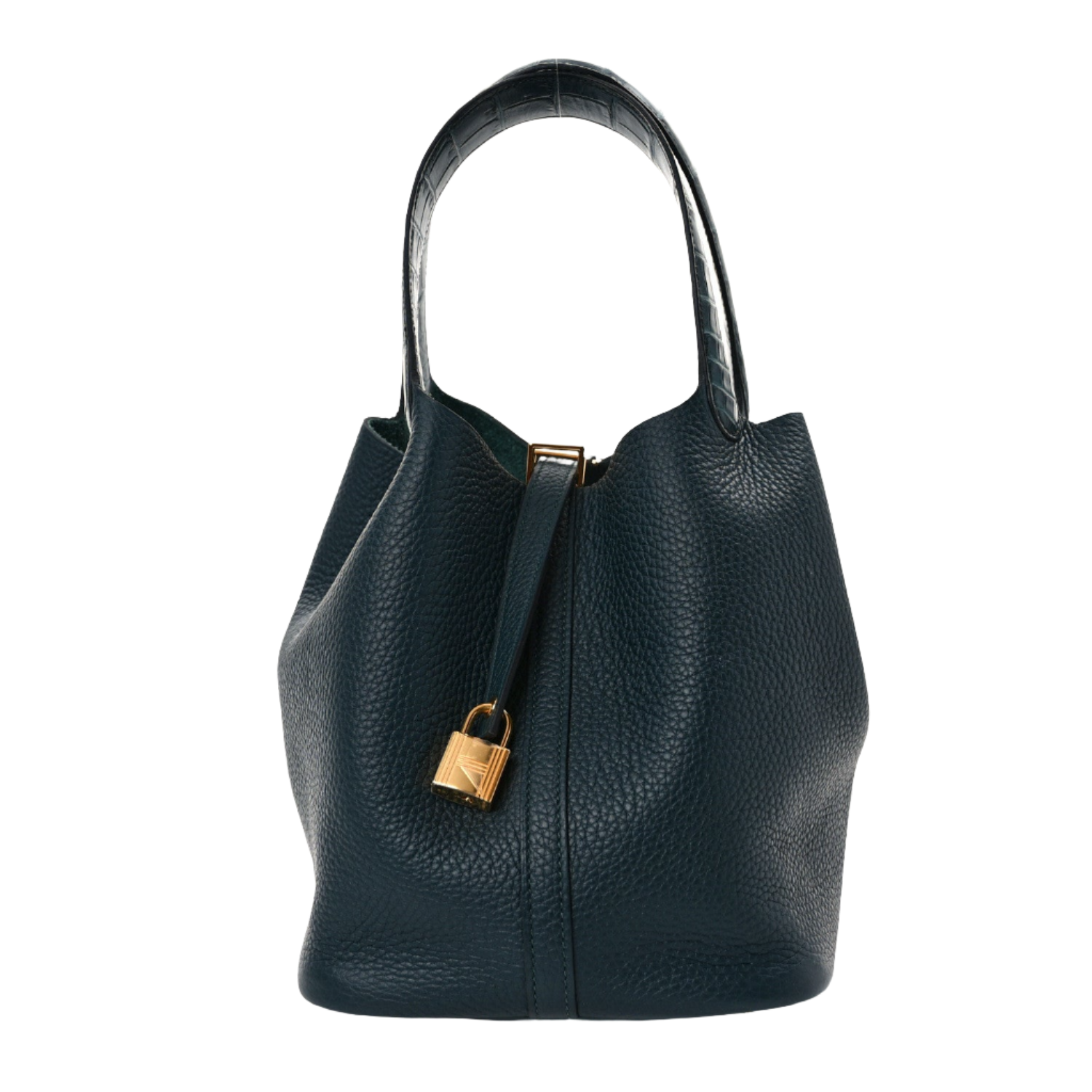 HERMES Taurillon Clemence Matte Alligator Picotin Lock Touch