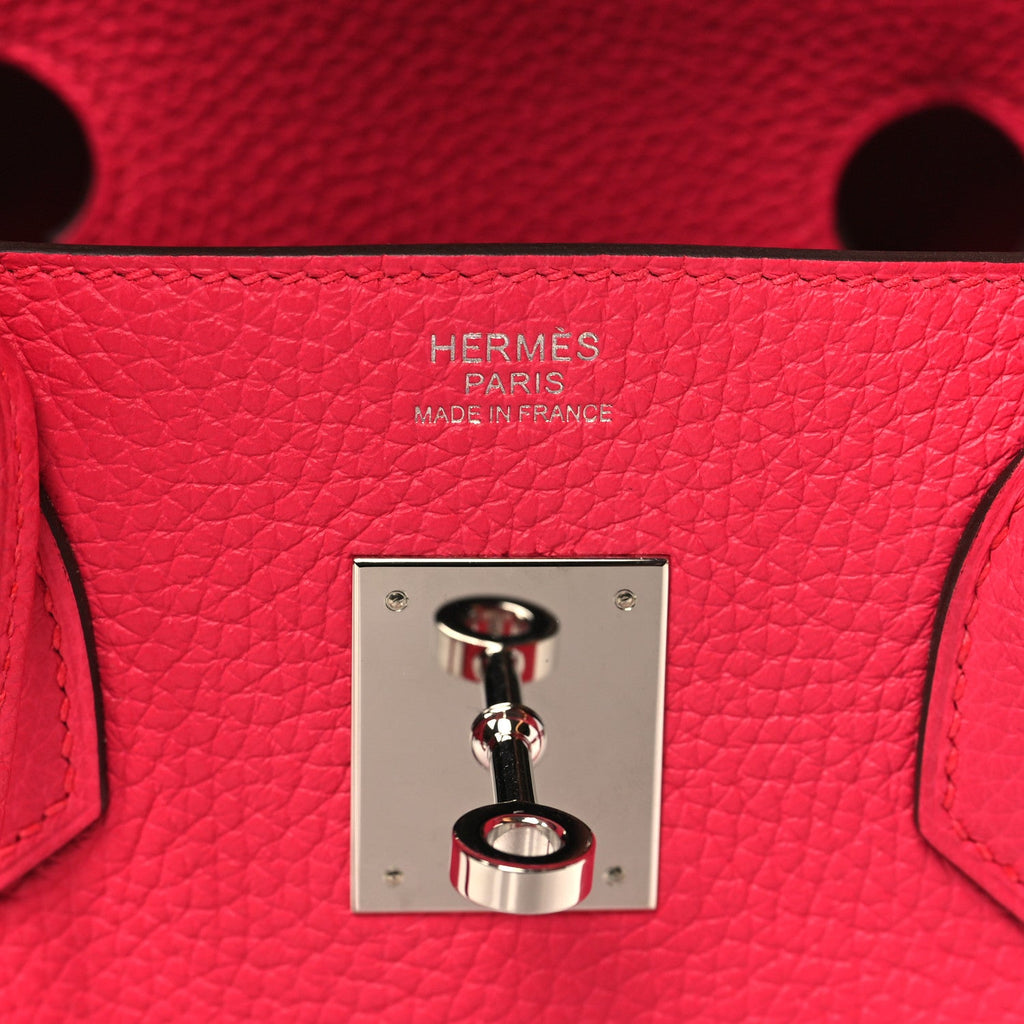 HERMES Taurillon Clemence Birkin 30 Rose Extreme