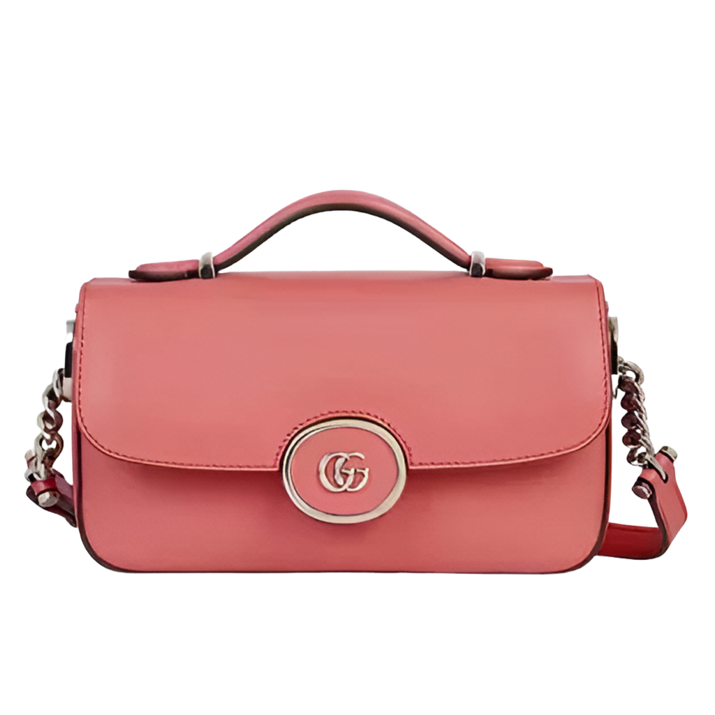 Gucci Women Petite GG Mini Shoulder Bag Pink Leather Double G