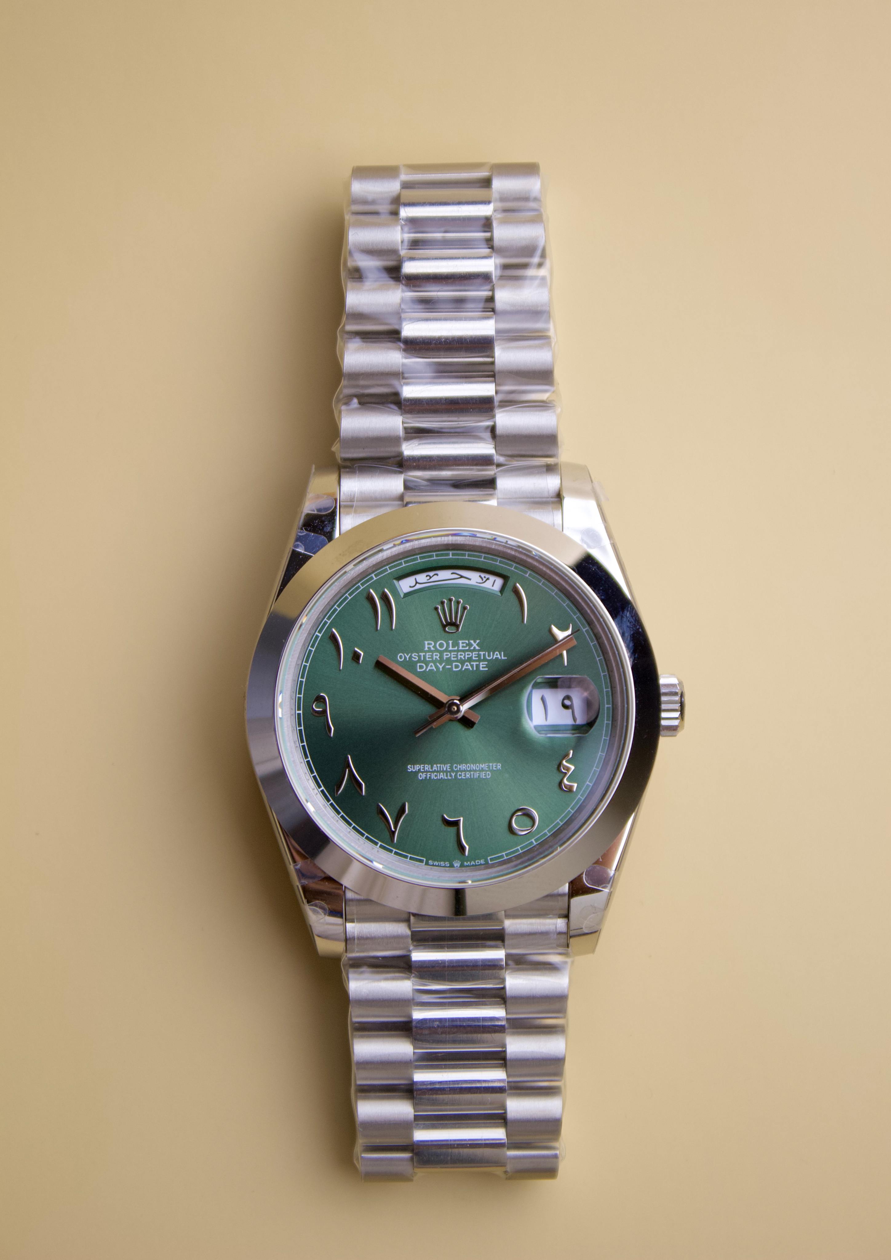 ROLEX DAY-DATE ARABIC OLIVE DIAL