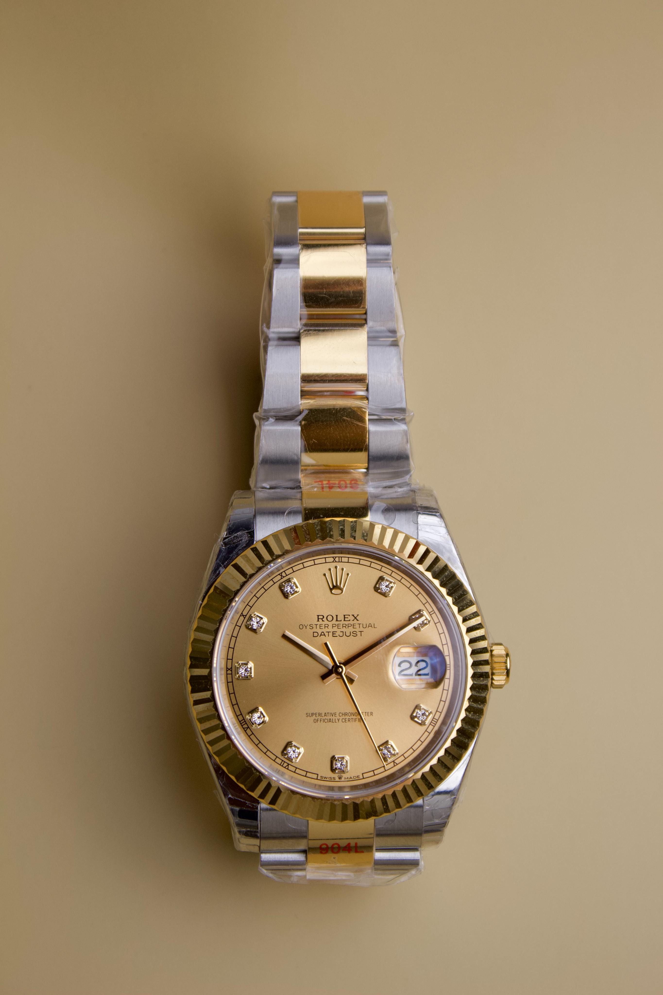 ROLEX DATEJUST YELLOW GOLD & STEEL 41m