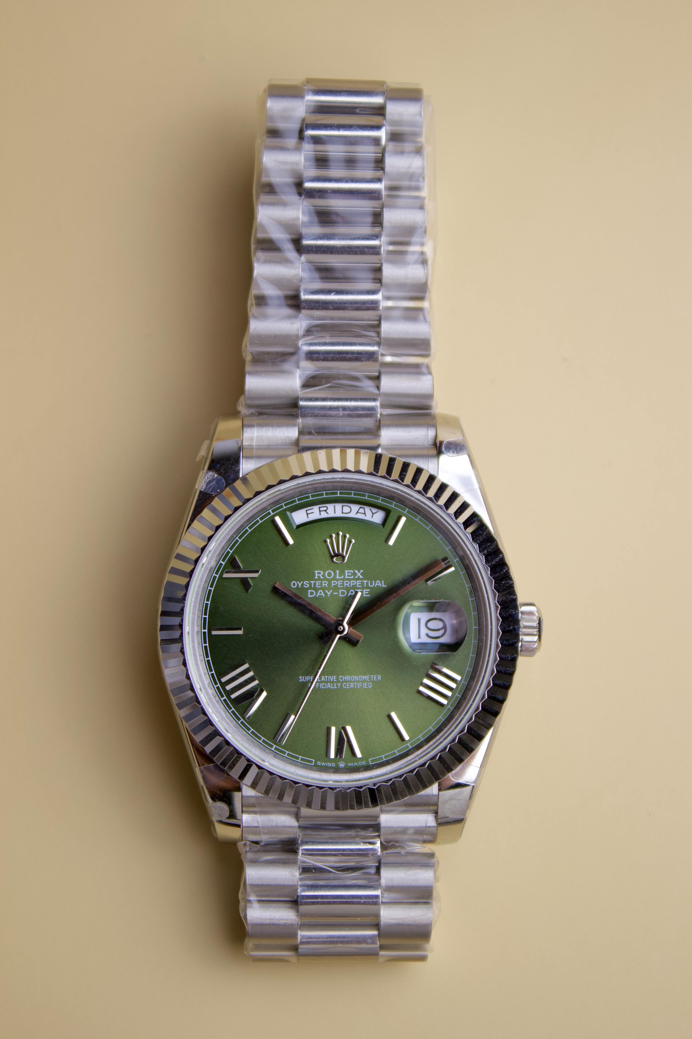 ROLEX DAY DATE OLIVE GREEN DIAL