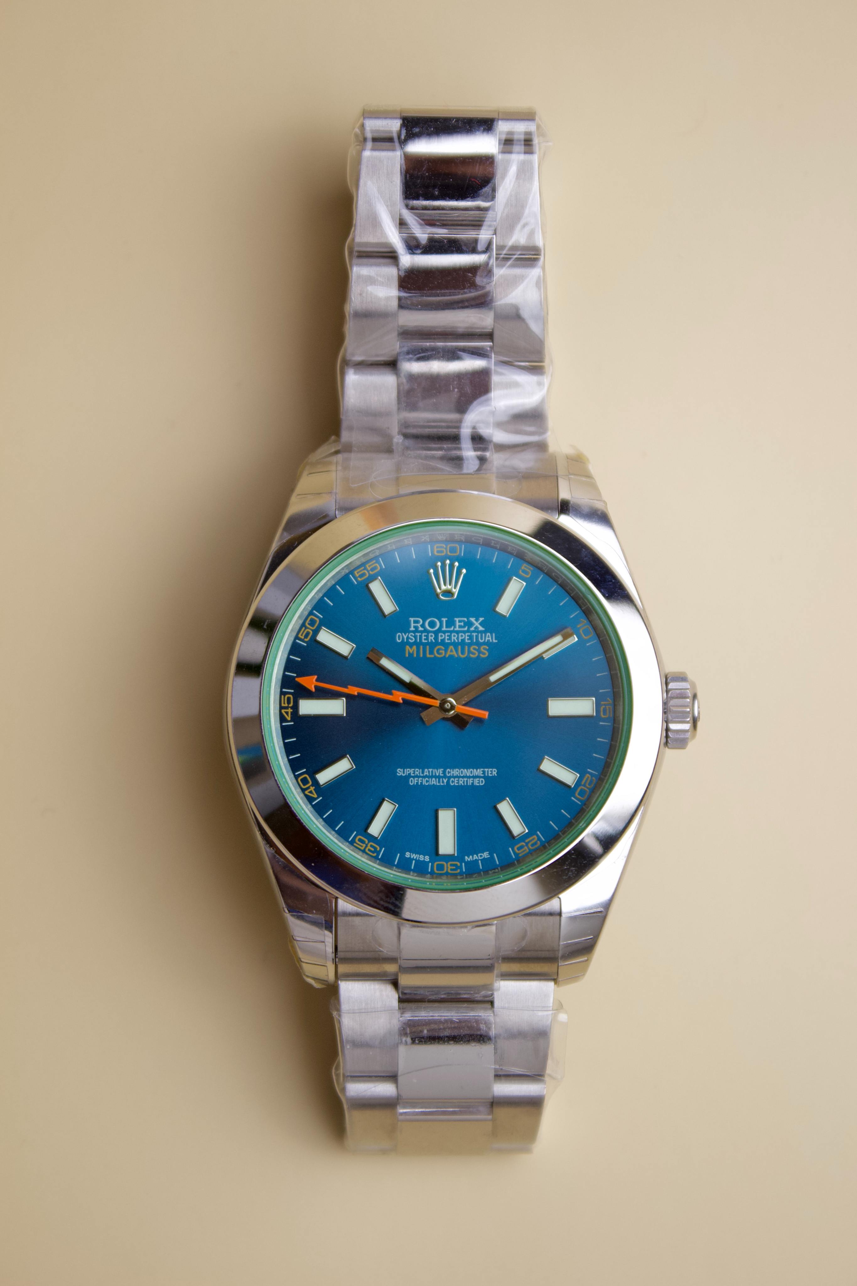 ROLEX MILGAUSS BLUE DAIL STAINLESS STEEL