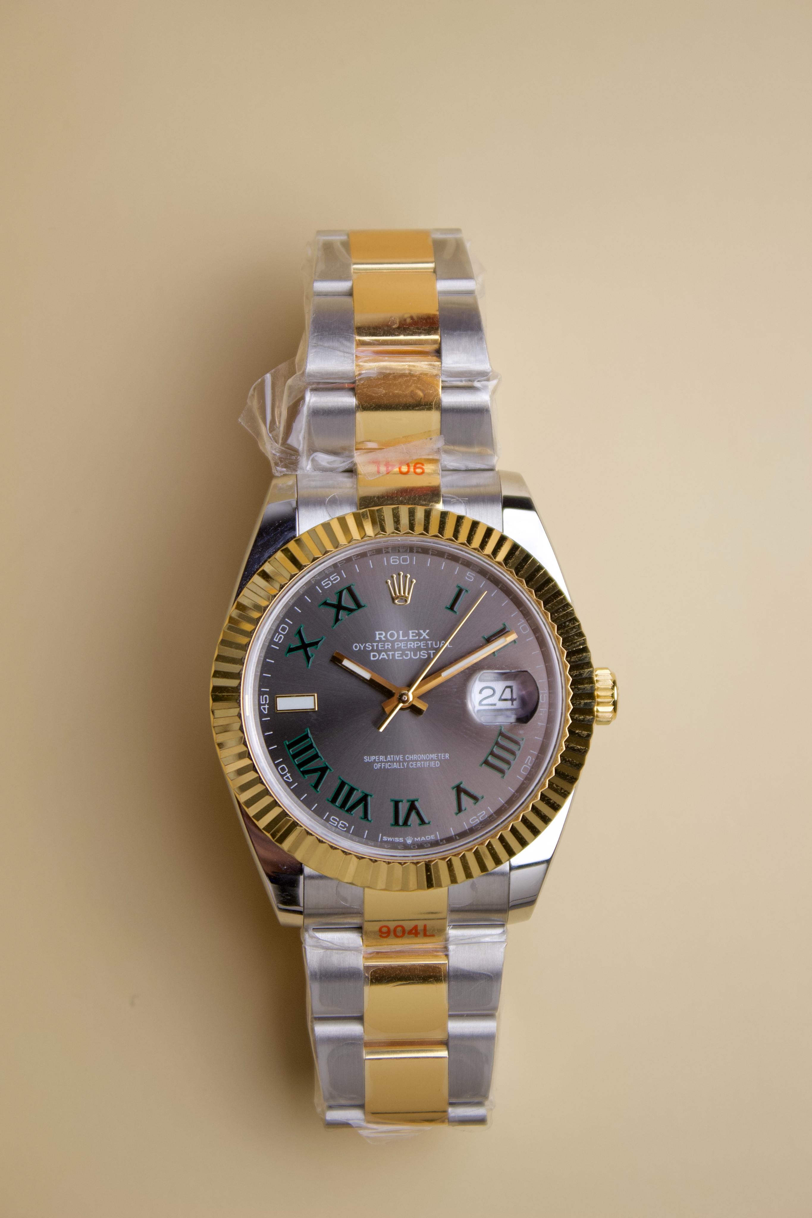 ROLEX  OYISTER WIMBLEDON 41M YELLOW GOLD & STEEL