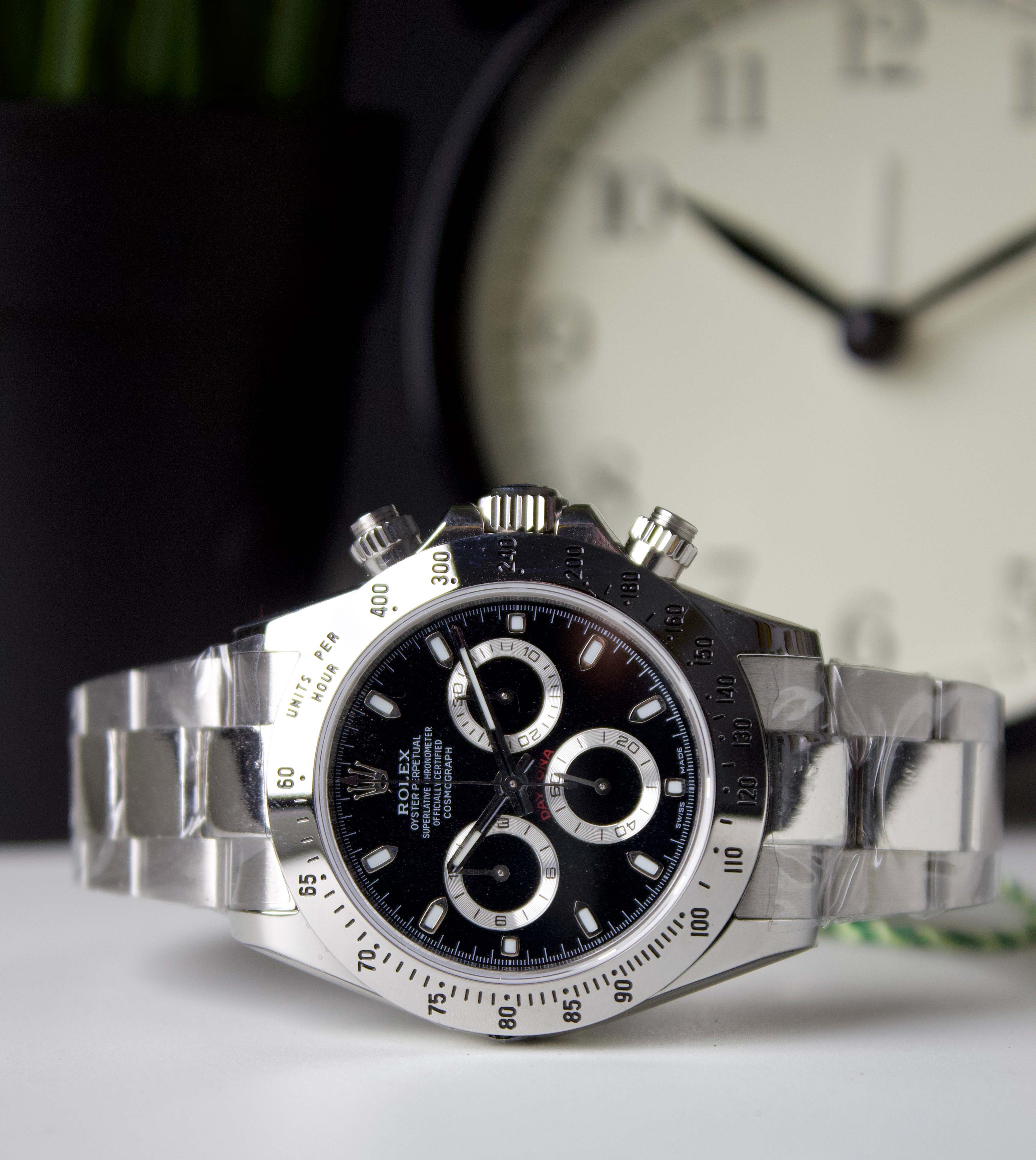 ROLEX COSMOGRAPH DAYTONA STAINLESS STEEL BLACK DIAL