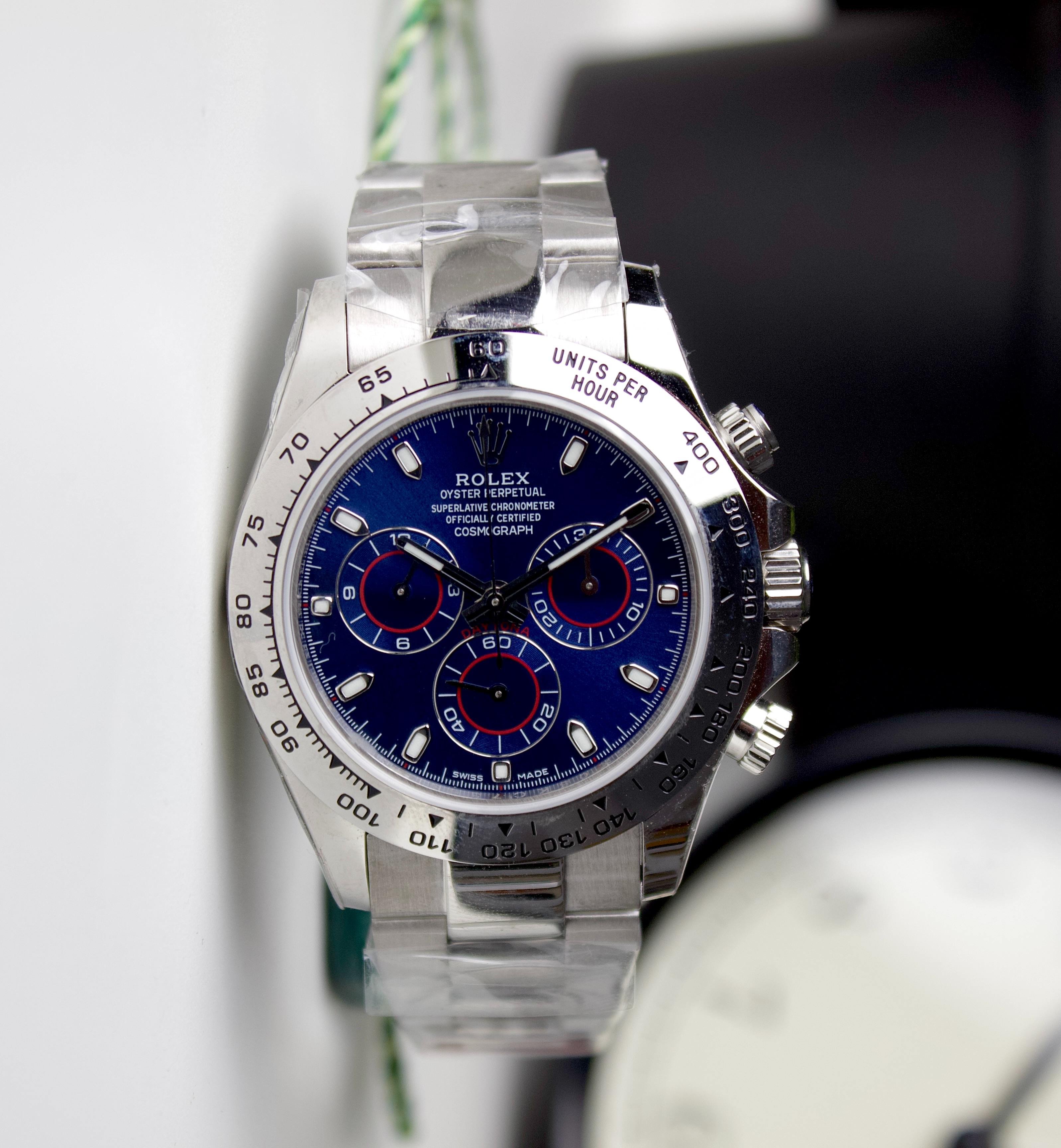 ROLEX COSMOGRAPH DAYTONA  STAINLESS STEEL. BLUE DAIL