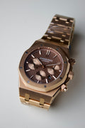 AUDEMARS PIGUET ROYAL OAK SELF-WINDING CHRONOGRAPH BROWN DIAL & BRACELET