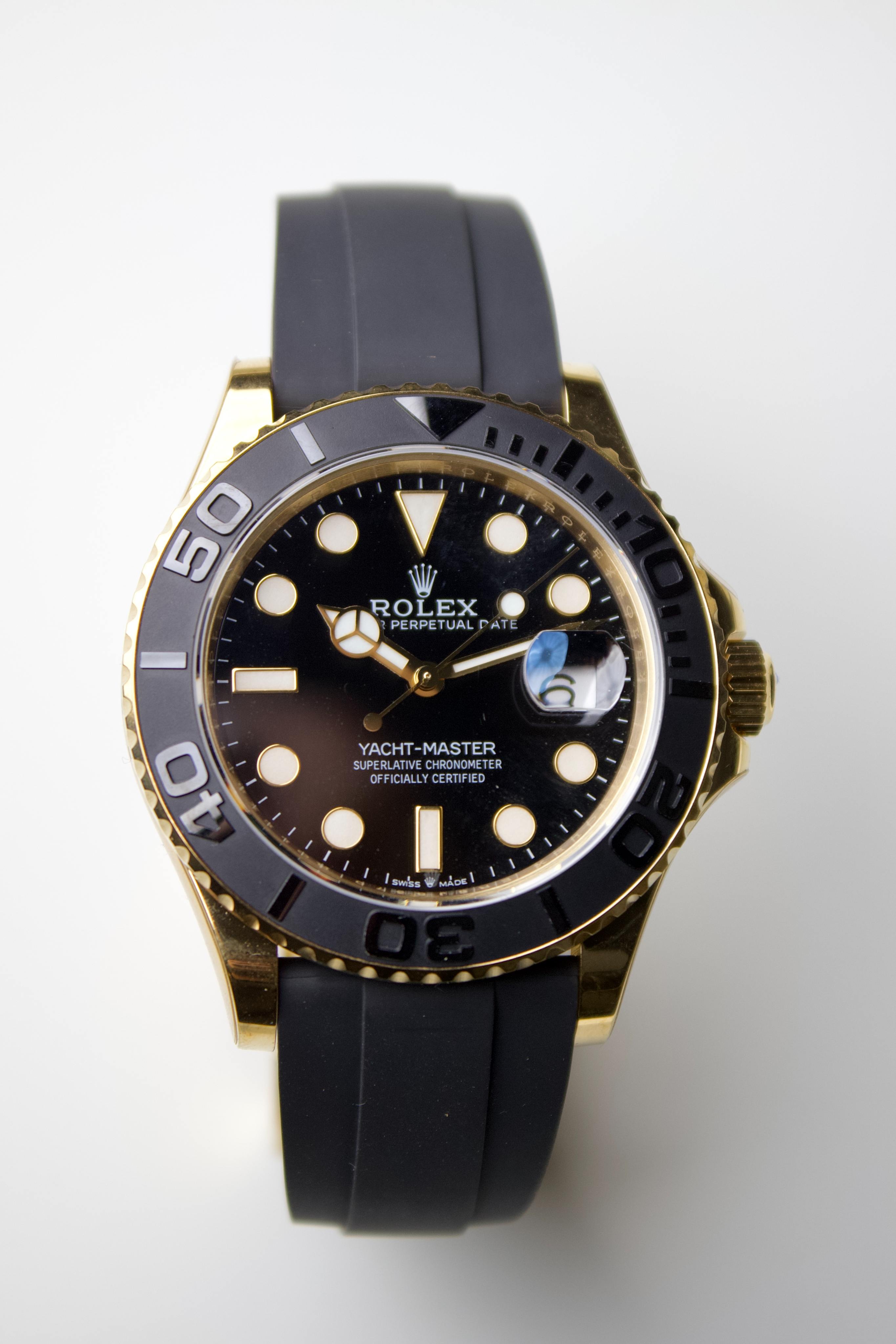 ROLEX YACHTMASTER RUBBER YELLOW GOLD