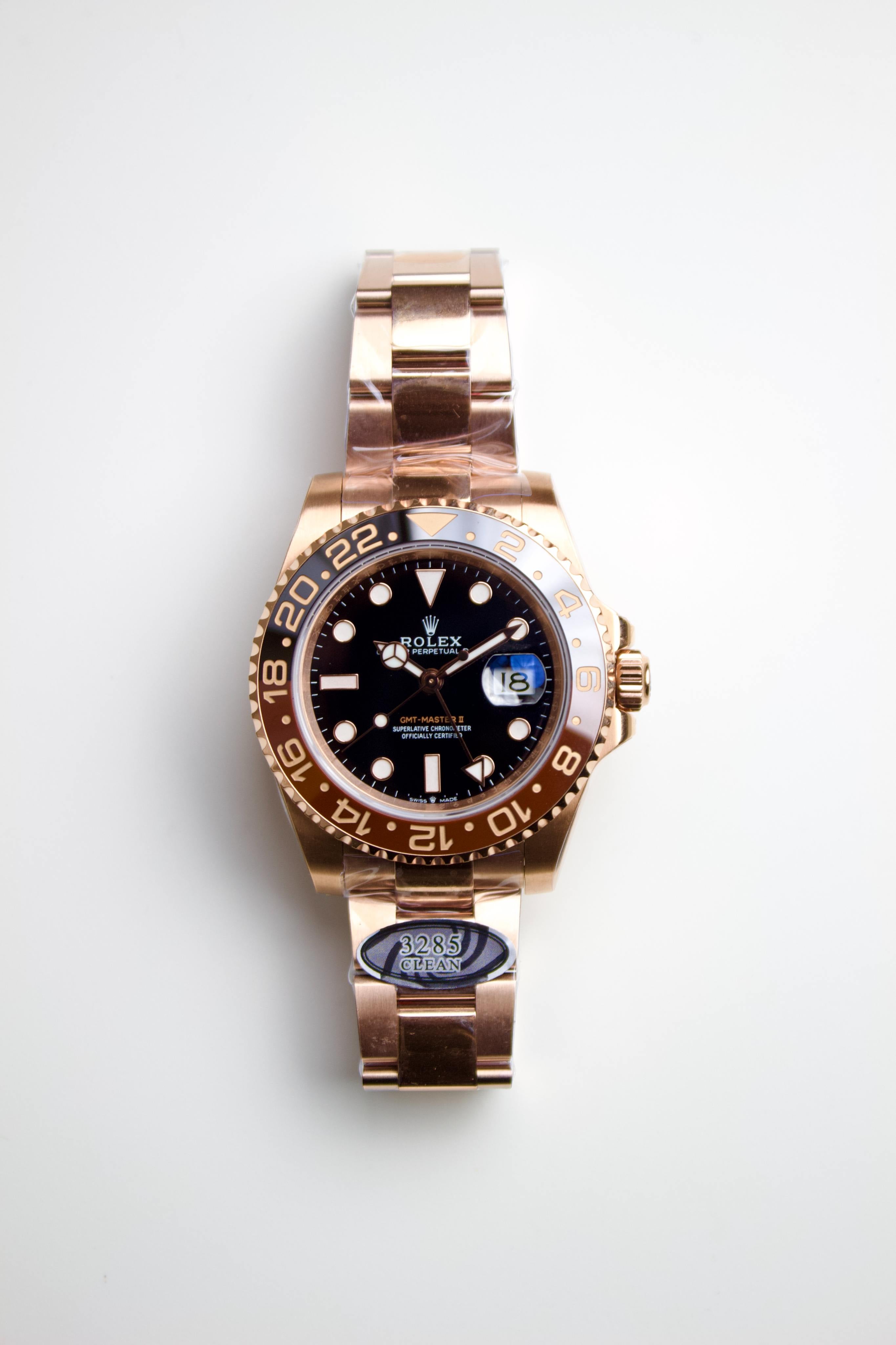 ROLEX GMT- MASTER II ROOTBEER-ROSE GOLD
