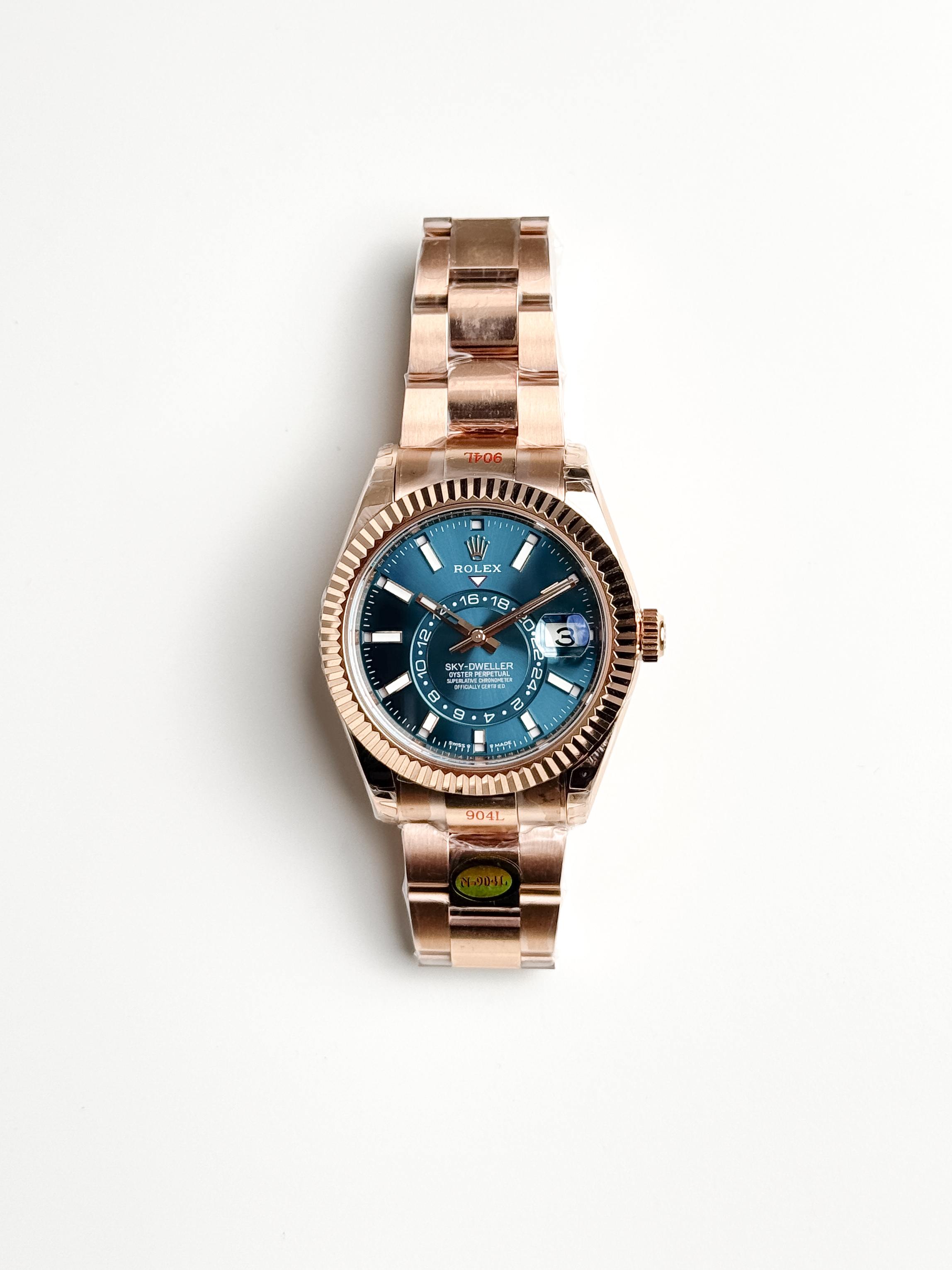 ROLEX SKY DWELLER  ROSE GOLD &BLUE DAIL