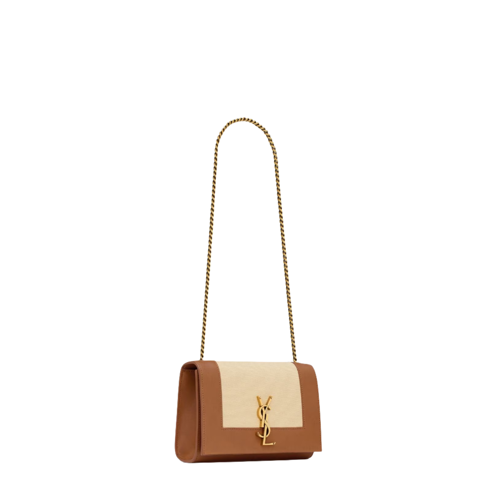 SAINT LAURENT YSL KATE SMALL IN CANVAS AND LEATHER SAINT LAURENT