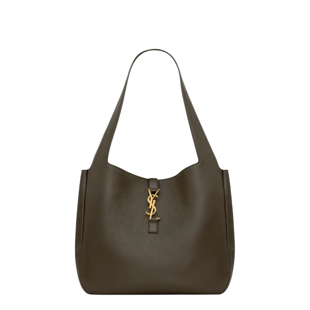 SAINT LAURENT YSL BEA IN GRAINED LEATHER ARMY GREEN