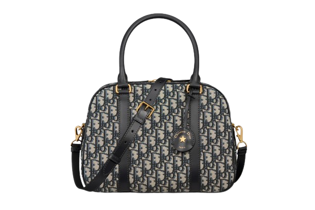 Large Bowling Bag  Blue Dior Oblique Jacquard  Dior Couture