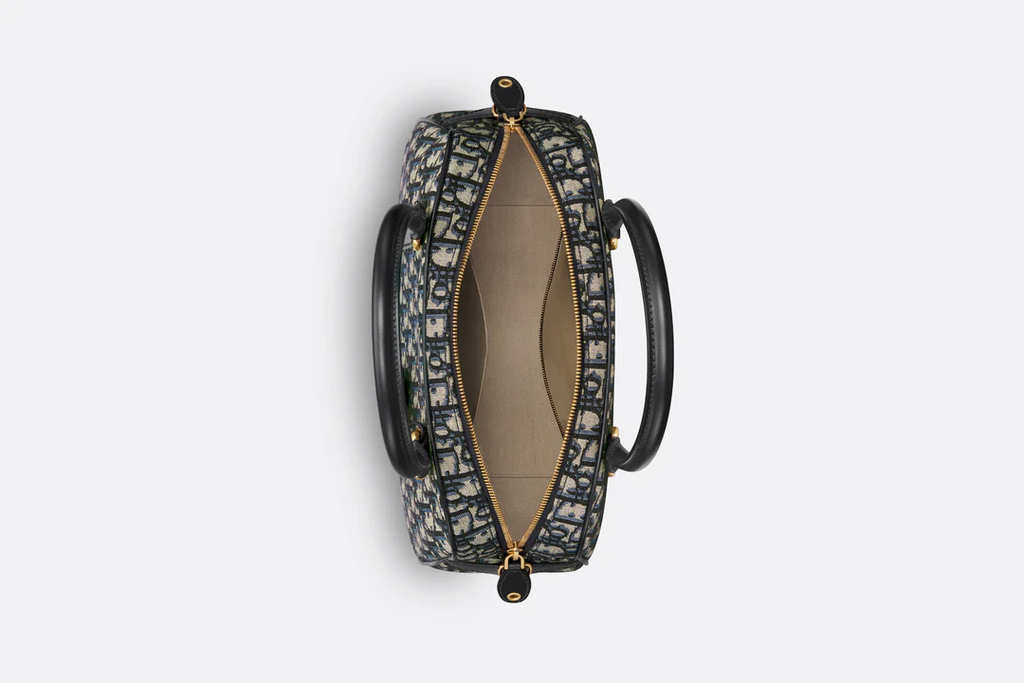 Large Bowling Bag  Blue Dior Oblique Jacquard  Dior Couture