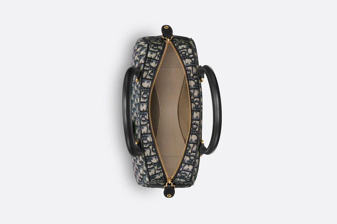 Large Bowling Bag  Blue Dior Oblique Jacquard  Dior Couture