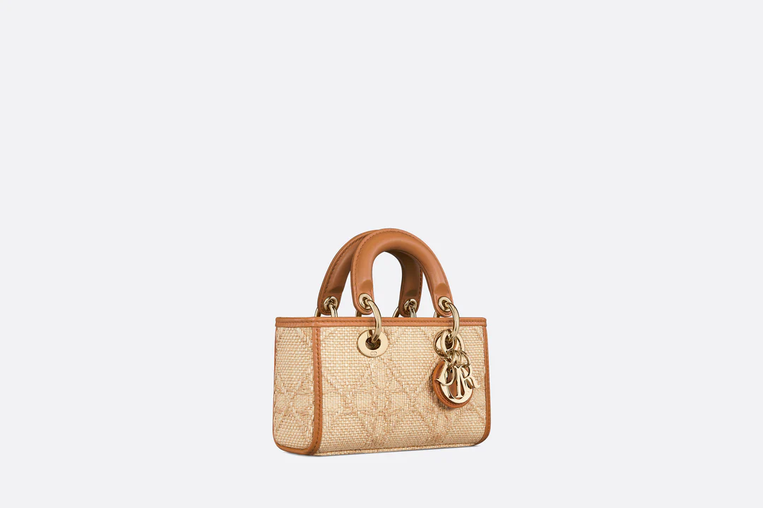 Lady D-Joy Micro Bag  Natural Cannage Raffia  Dior Couture