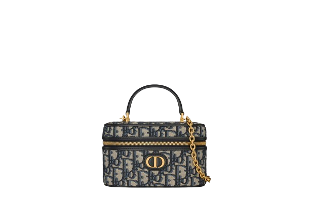 Montaigne Mini Vanity Case  Blue Dior_Oblique Jacquard  Dior Couture