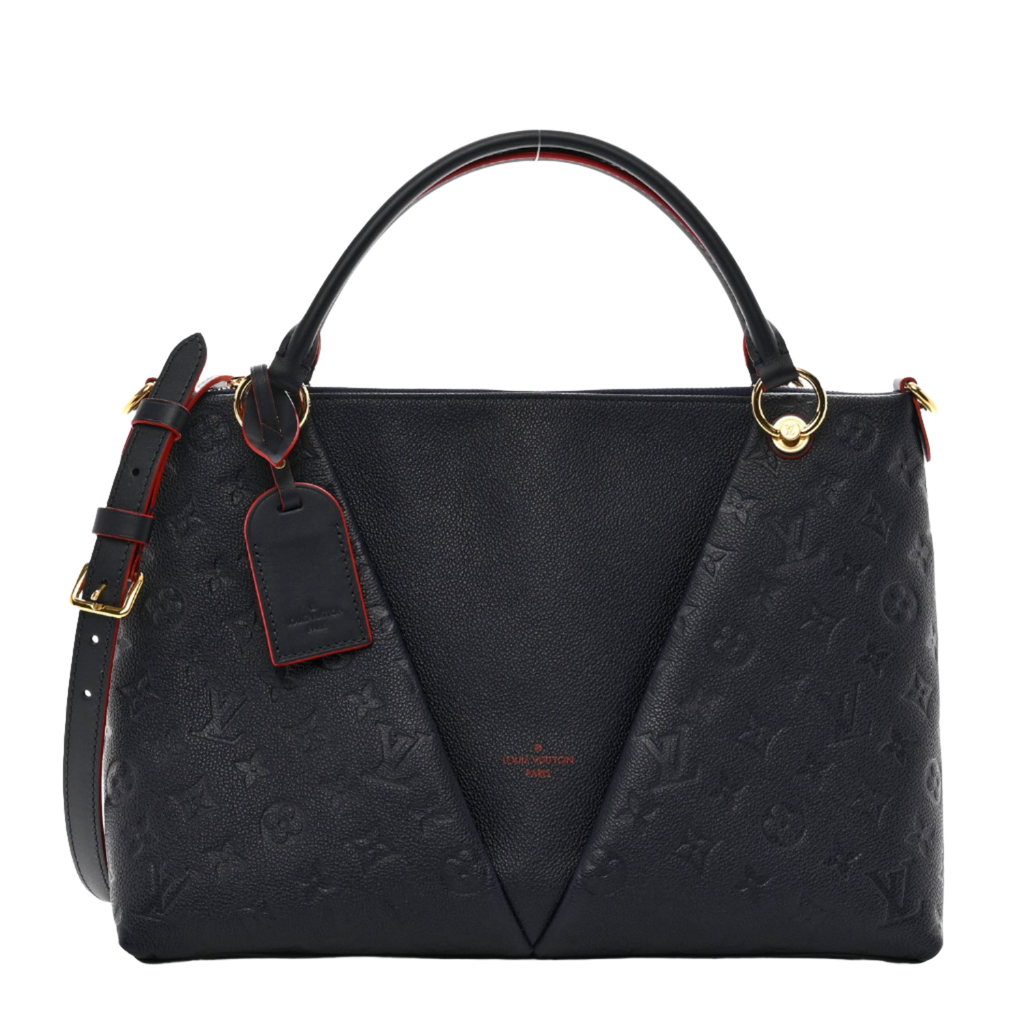 LOUIS VUITTON Empreinte V Tote MM Marine Rouge