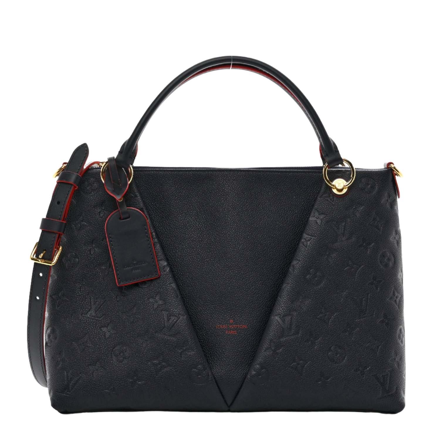 LOUIS VUITTON Empreinte V Tote MM Marine Rouge