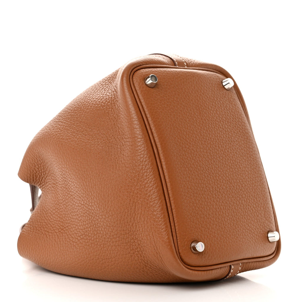 HERMES Taurillon Clemence Picotin Lock 18 PM Gold