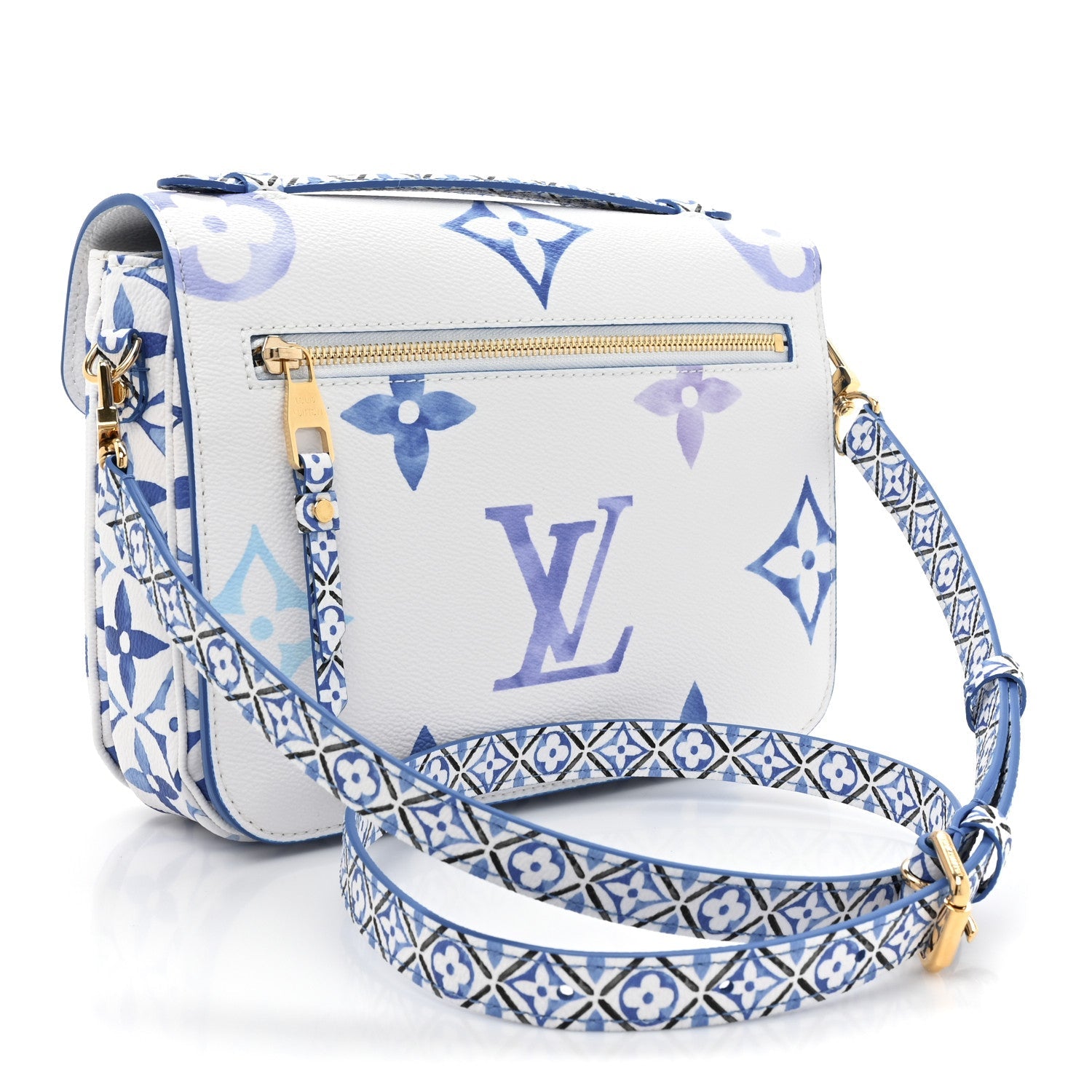 LOUIS VUITTON Monogram Giant By The Pool Pochette Metis MM Blue