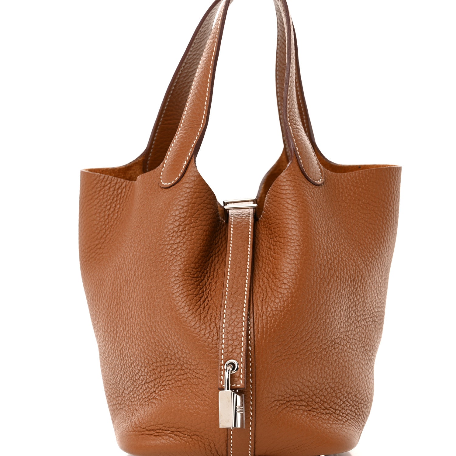 HERMES Taurillon Clemence Picotin Lock 18 PM Gold