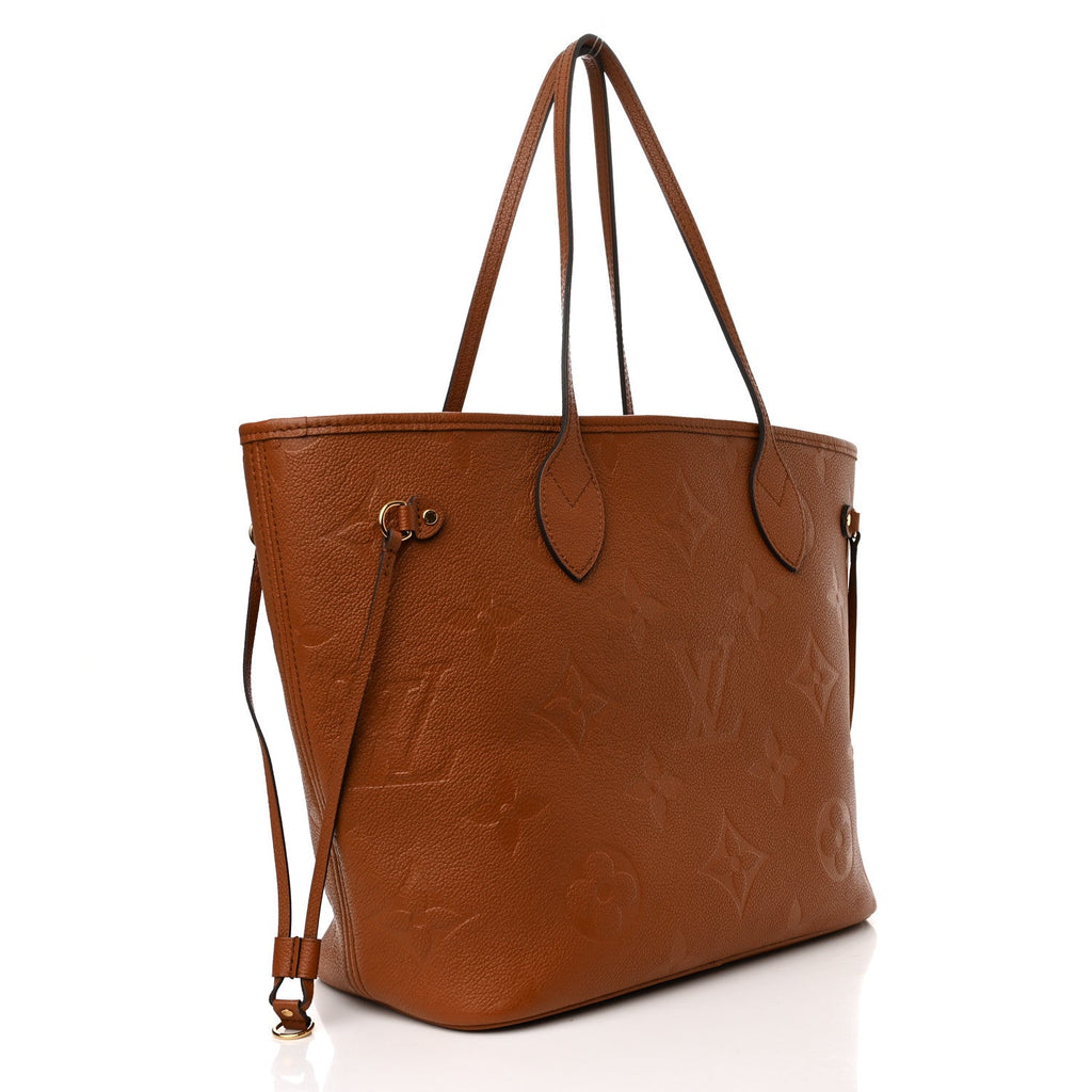 LOUIS VUITTON Empreinte Monogram Giant Neverfull MM Cognac
