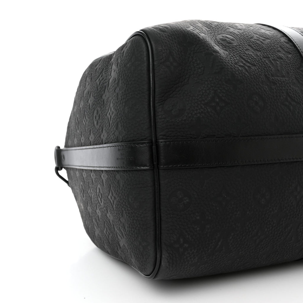 LOUIS VUITTON TAURILLON MONOGRAM KEEPALL BANDOULIERE 50 BLACK