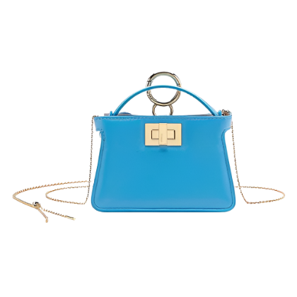 Fendi Women Pico Peekaboo Charm Light Blue Nappa Leather Charm